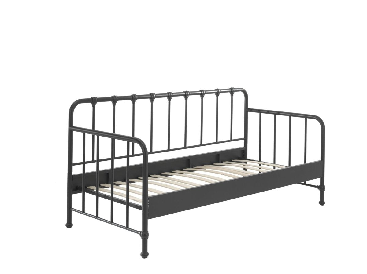 VIPACK-Lit Capitaine BRONXX 90x200cm Noir
