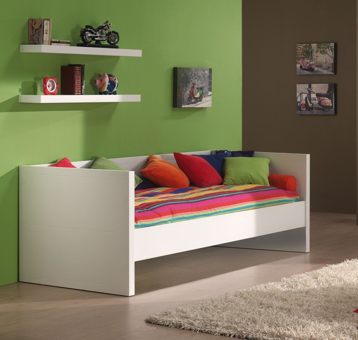 VIPACK-Lit Capitaine LARA 90x200cm Blanc
