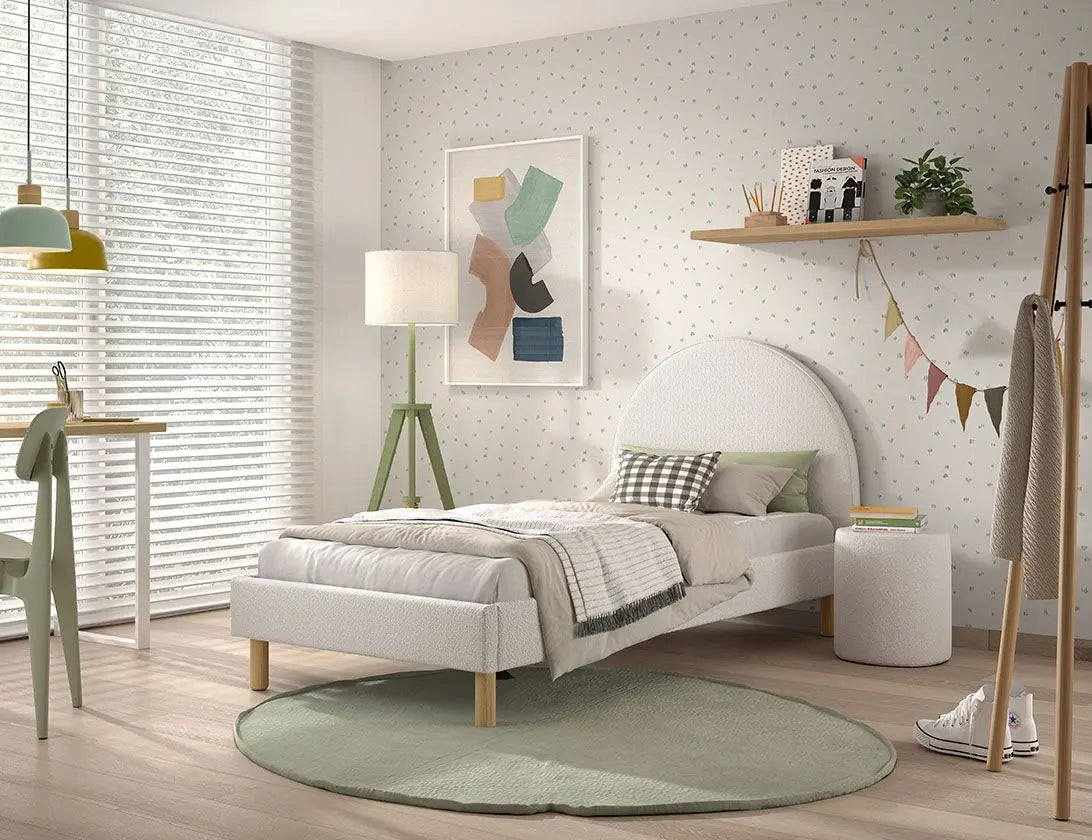 VIPACK-Lit Lune 140 X 200 Cm Blanc Boucle