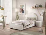 VIPACK-Lit LUNE Stockage 90 X 200 Cm Blanc