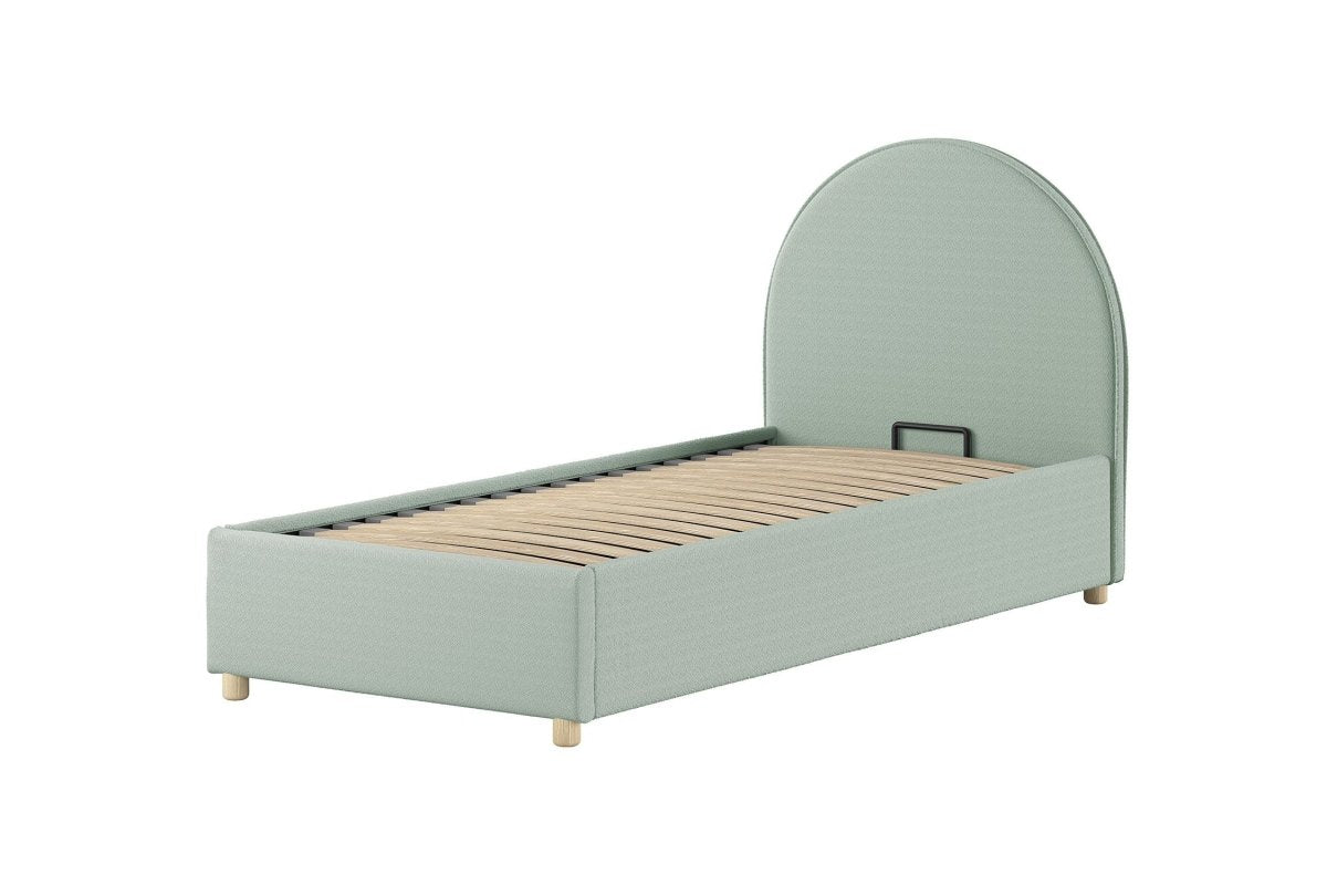 VIPACK-Lit LUNE Stockage 90 X 200 Cm Vert