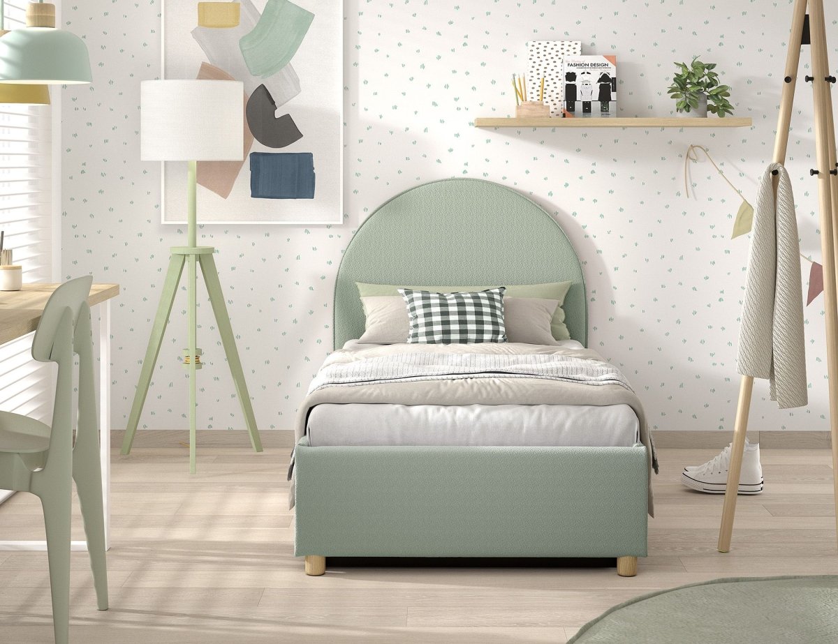 VIPACK-Lit LUNE Stockage 90 X 200 Cm Vert
