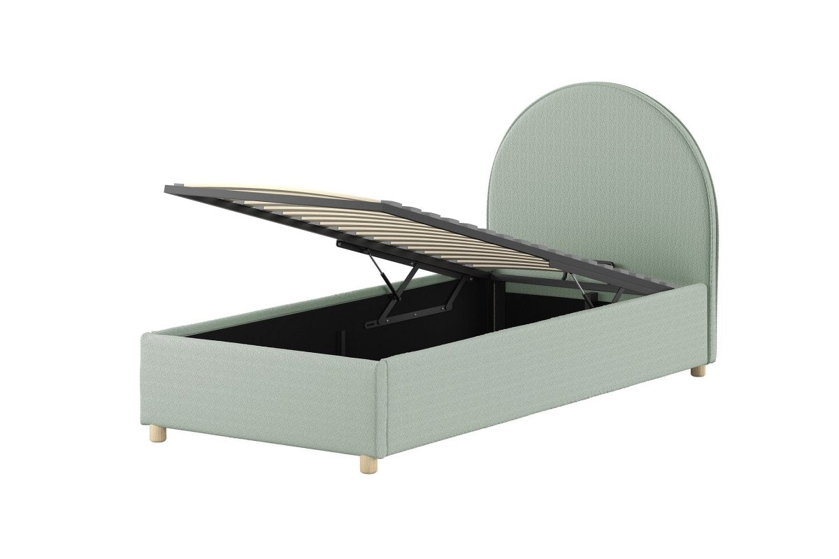 VIPACK-Lit LUNE Stockage 90 X 200 Cm Vert