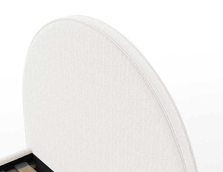 VIPACK-Lit LUNE Stokage 140 X 200 Cm Blanc