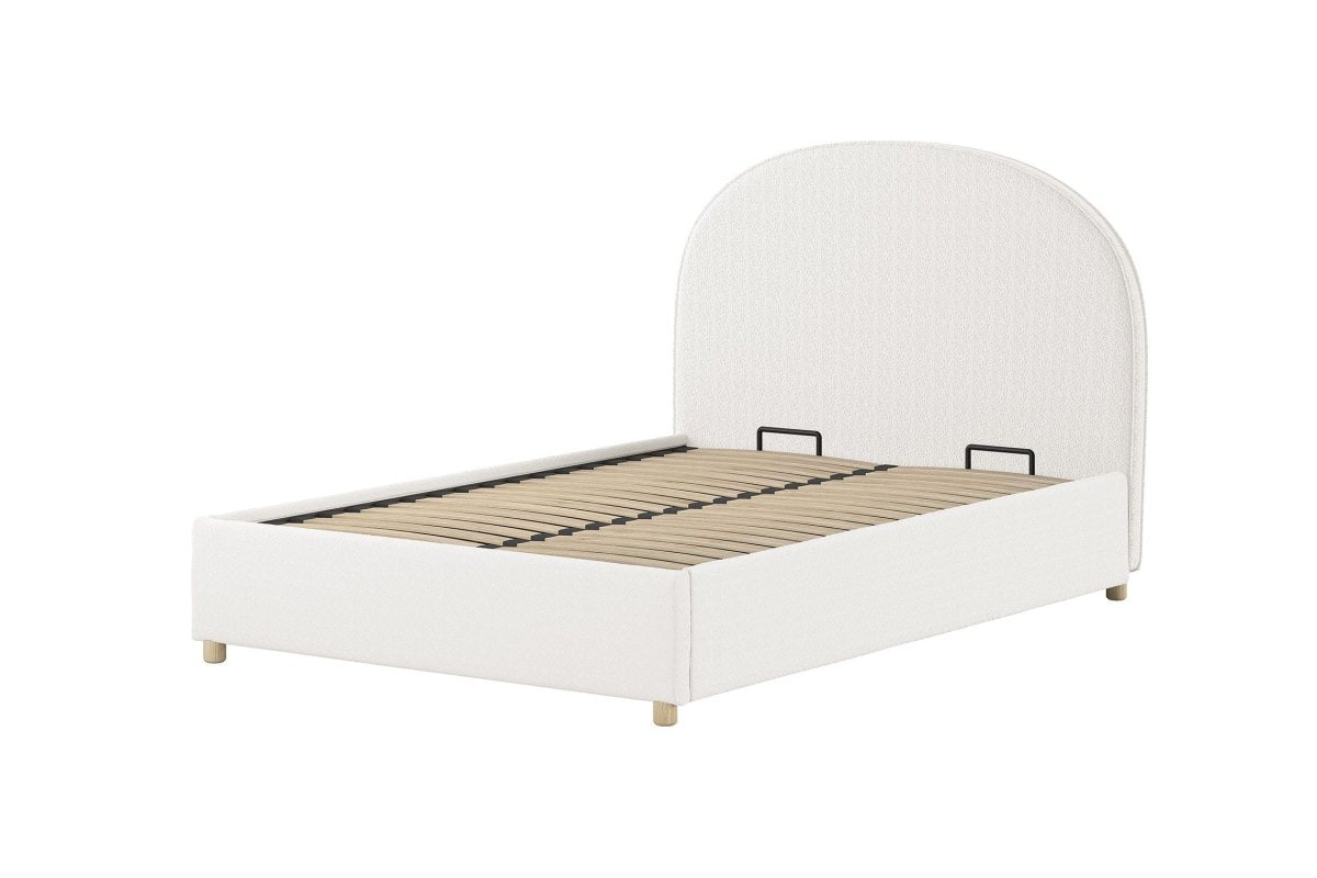 VIPACK-Lit LUNE Stokage 140 X 200 Cm Blanc