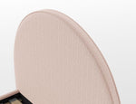 VIPACK-Lit LUNE Stokage 140 X 200 Cm Rose Bouclé