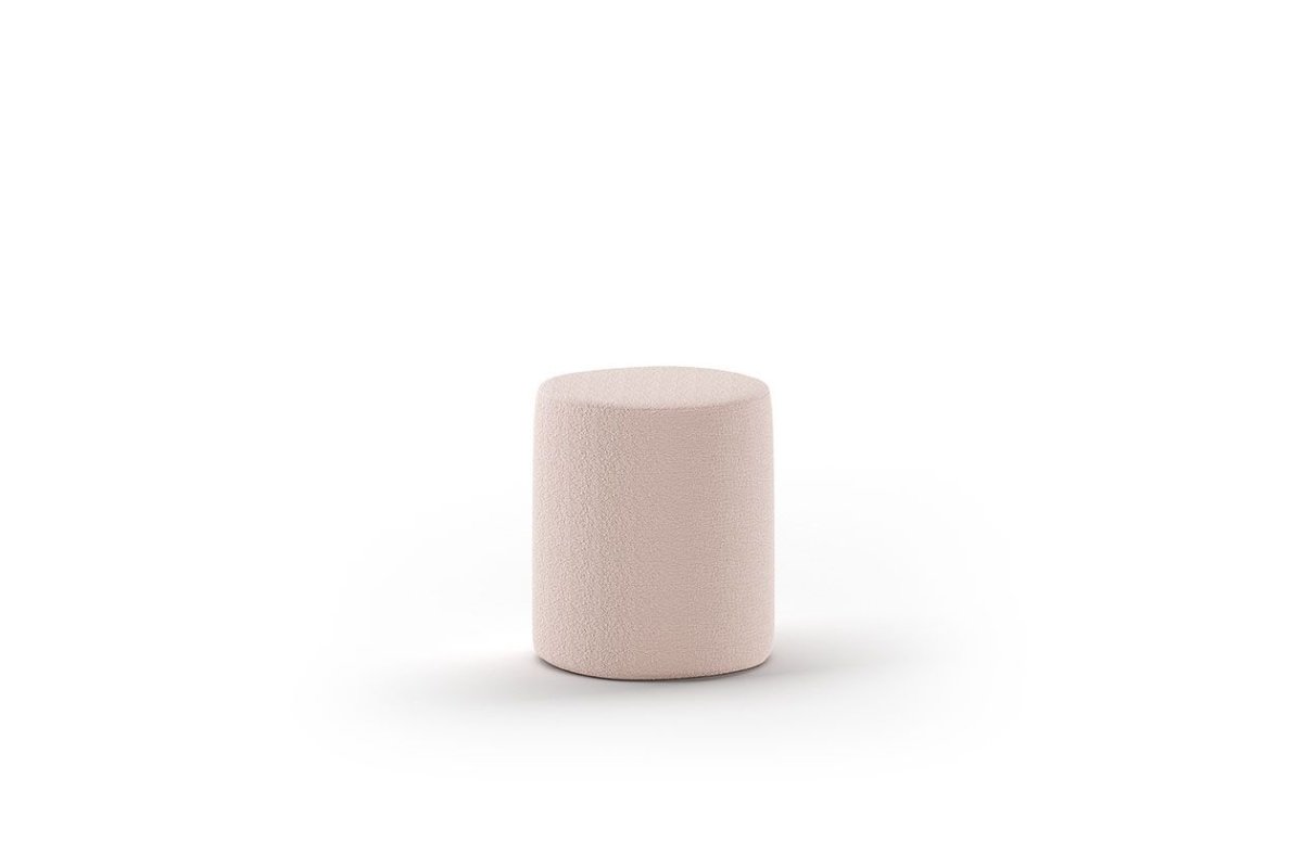 VIPACK-Lit LUNE Stokage 140 X 200 Cm Rose Bouclé