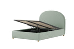 VIPACK-Lit LUNE Stokage 140 X 200 Cm Vert Bouclé
