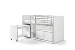 VIPACK-Lit Mi-Hauteur (91) BONNY 90 X 200 Cm Blanc