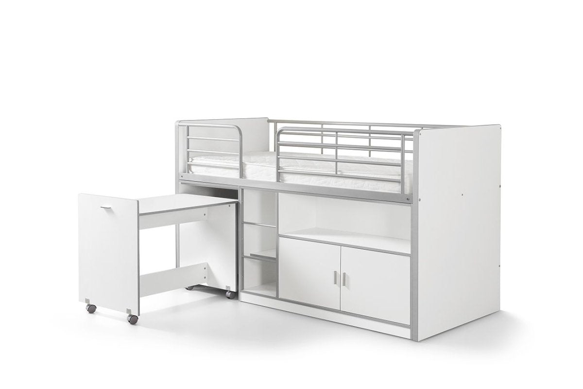 VIPACK-Lit Mi-Hauteur (91) BONNY 90 X 200 Cm Blanc