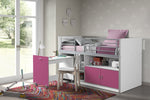 VIPACK-Lit Mi-Hauteur (91) BONNY 90 X 200 Cm Fuchsia