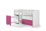 VIPACK-Lit Mi-Hauteur (91) BONNY 90 X 200 Cm Fuchsia