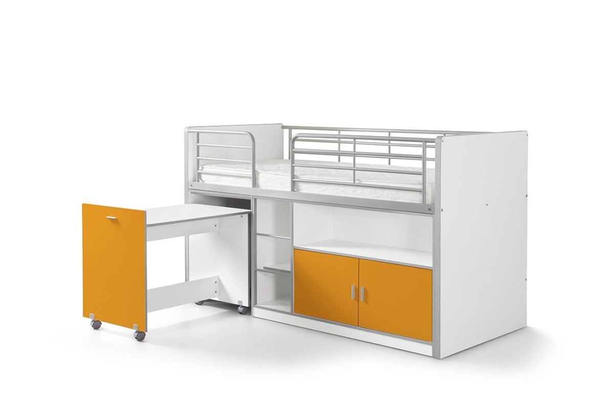 VIPACK-Lit Mi-Hauteur (91) BONNY 90 X 200 Cm Orange