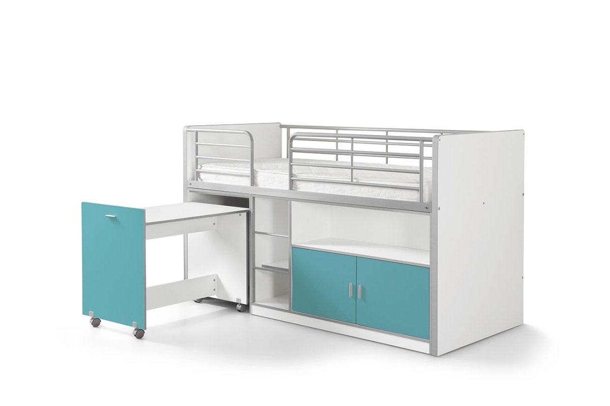 VIPACK-Lit Mi-Hauteur (91) BONNY 90 X 200 Cm Turquoise