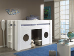 VIPACK-Lit Mi-Hauteur FREYA 90 X 200 Cm Blanc