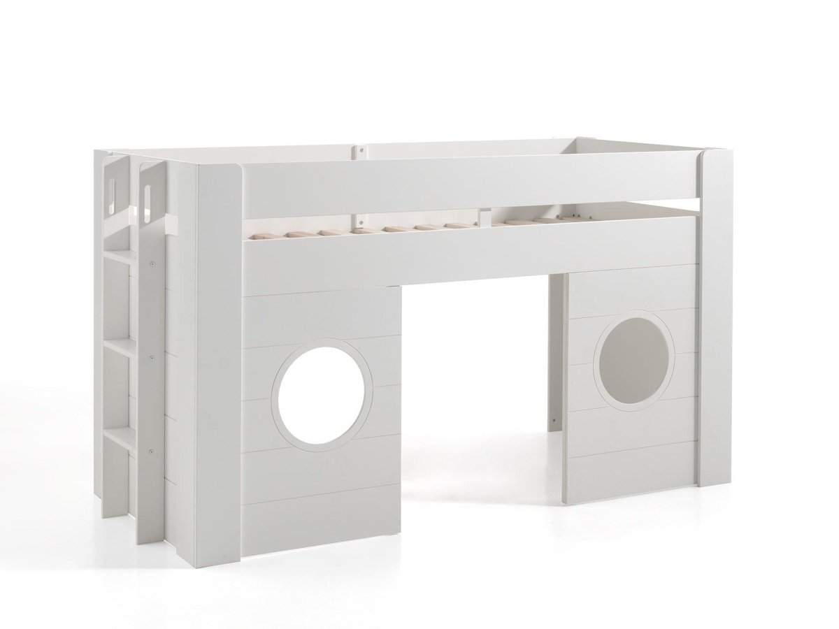 VIPACK-Lit Mi-Hauteur FREYA 90 X 200 Cm Blanc