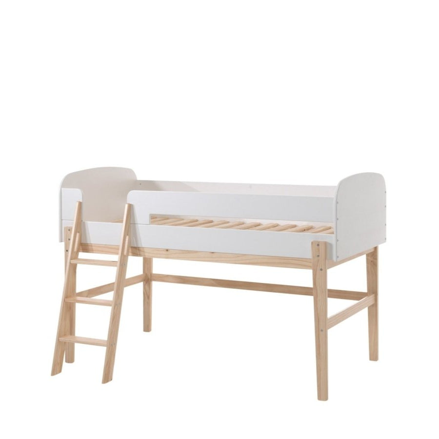 VIPACK-Lit Mi-Hauteur KIDDY 90 X 200 cm Blanc