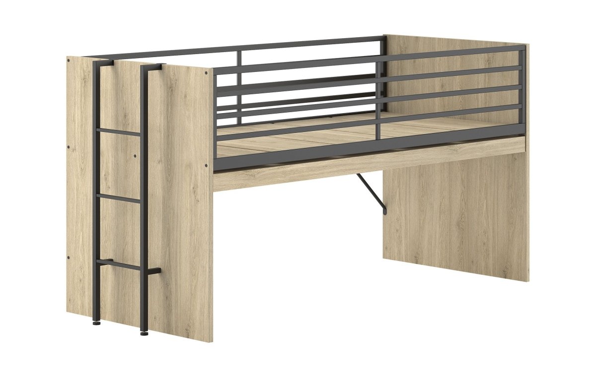 VIPACK-Lit Mi-Hauteur SAM (85) 90 X 200 cm Chêne