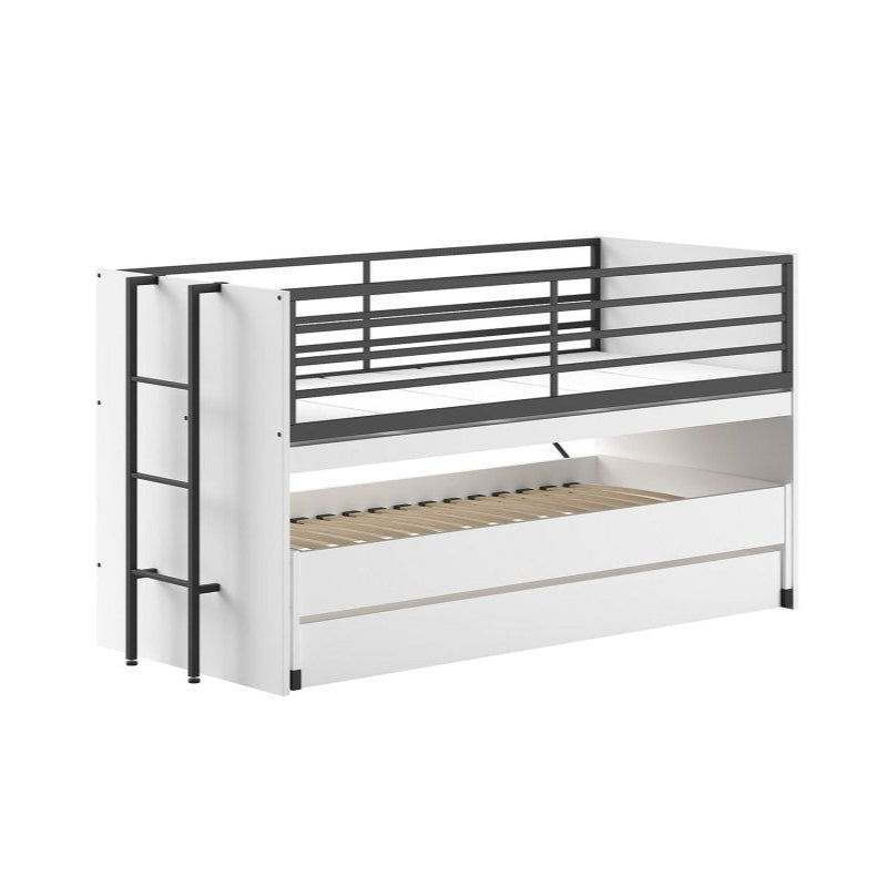VIPACK-Lit Mi-Hauteur SAM (86) 90 X 200 cm Blanc