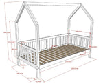 VIPACK-Lit Nature Avec Grille 90 X 200 cm Chêne
