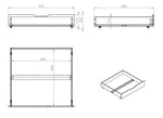 VIPACK-Lit De Famille SCOTT 140 X 200 cm + 90 X 200 cm Blanc