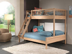 VIPACK-Lit Superposé Familial Forrest – 140 x 200 Cm + 90 x 200 Cm – En Chêne