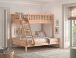 VIPACK-Lit Superposé Familial Seda – 140 x 200 Cm + 90 x 200 Cm – En Hêtre Naturel