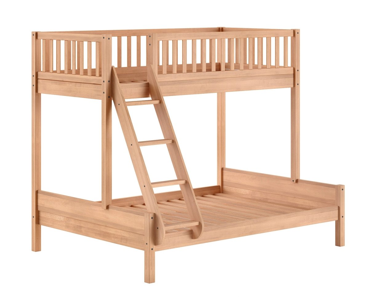 VIPACK-Lit Superposé Familial Seda – 140 x 200 Cm + 90 x 200 Cm – En Hêtre Naturel