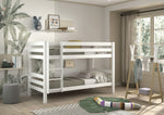 VIPACK-Lit Superposé (H 140cm) PINO 90 x 200 cm Blanc