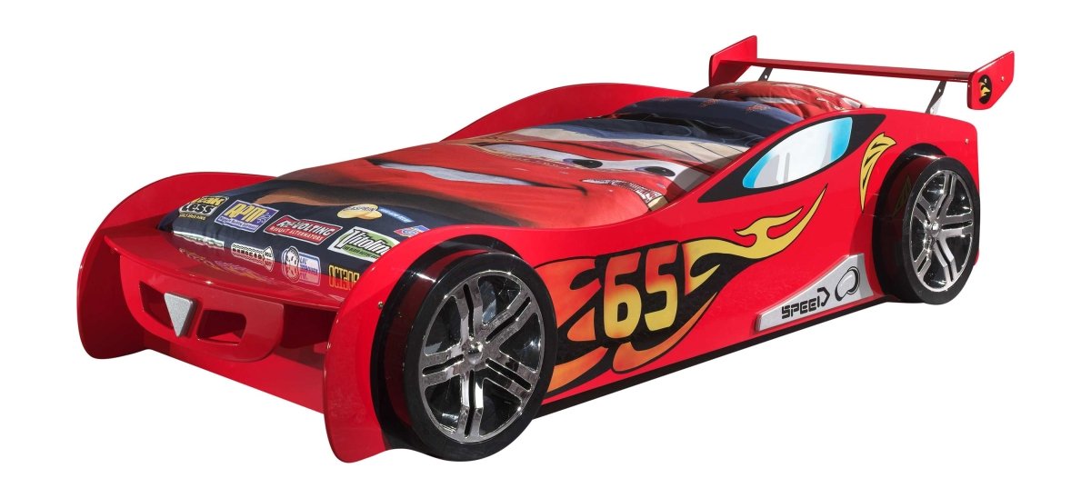 VIPACK-Lit Voiture LEMANS 90 X 200cm Rouge