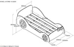 VIPACK-Lit Voiture LOVE LIT 90x200cm Rose Avec Matelas Assorti