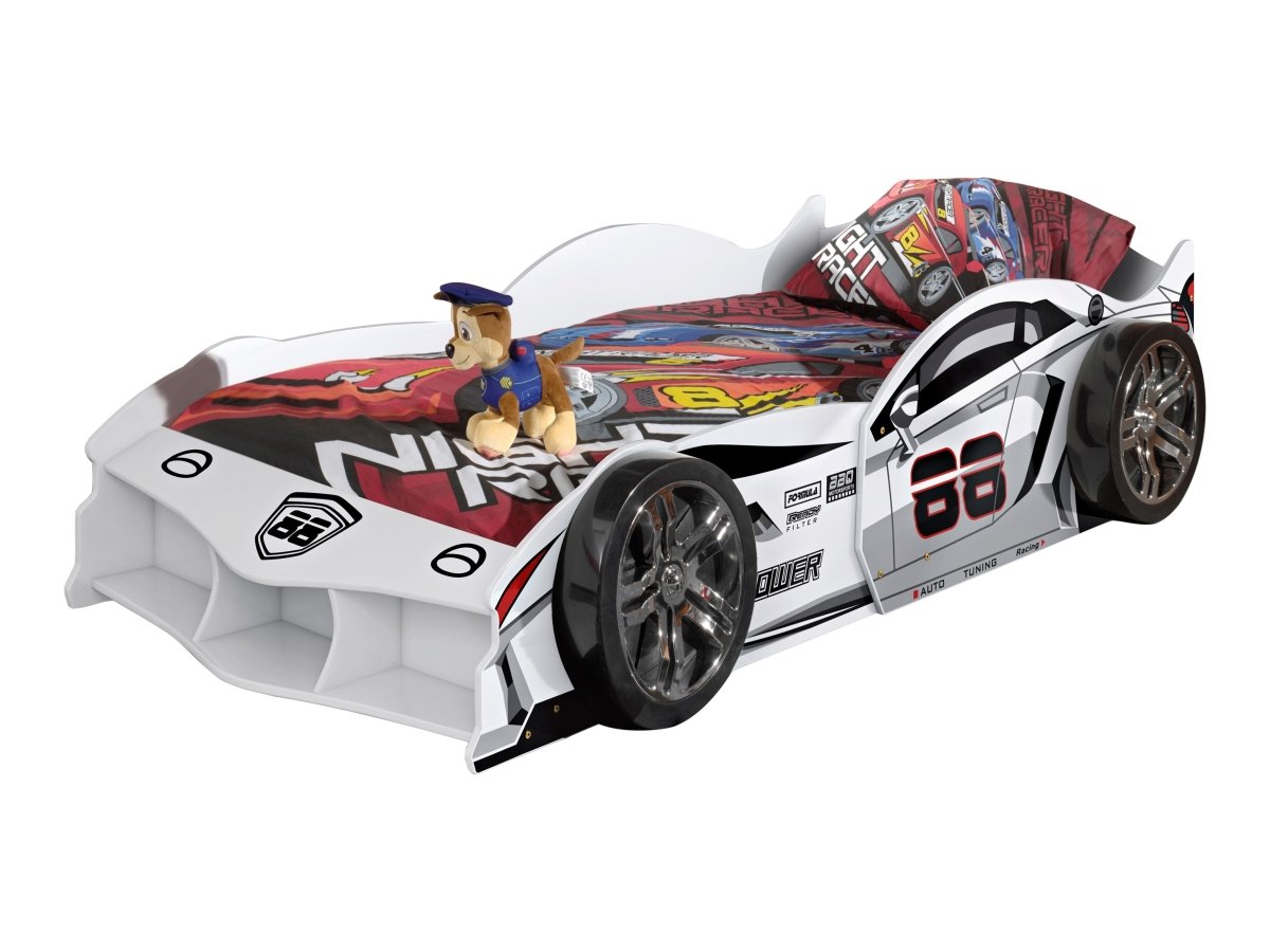 VIPACK-Lit Voiture Max 90 X 200cm Blanc