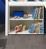 VIPACK-Lit Mi-Hauteur (H 115cm) PINO Avec Échelle 90 X 200 cm Blanc
