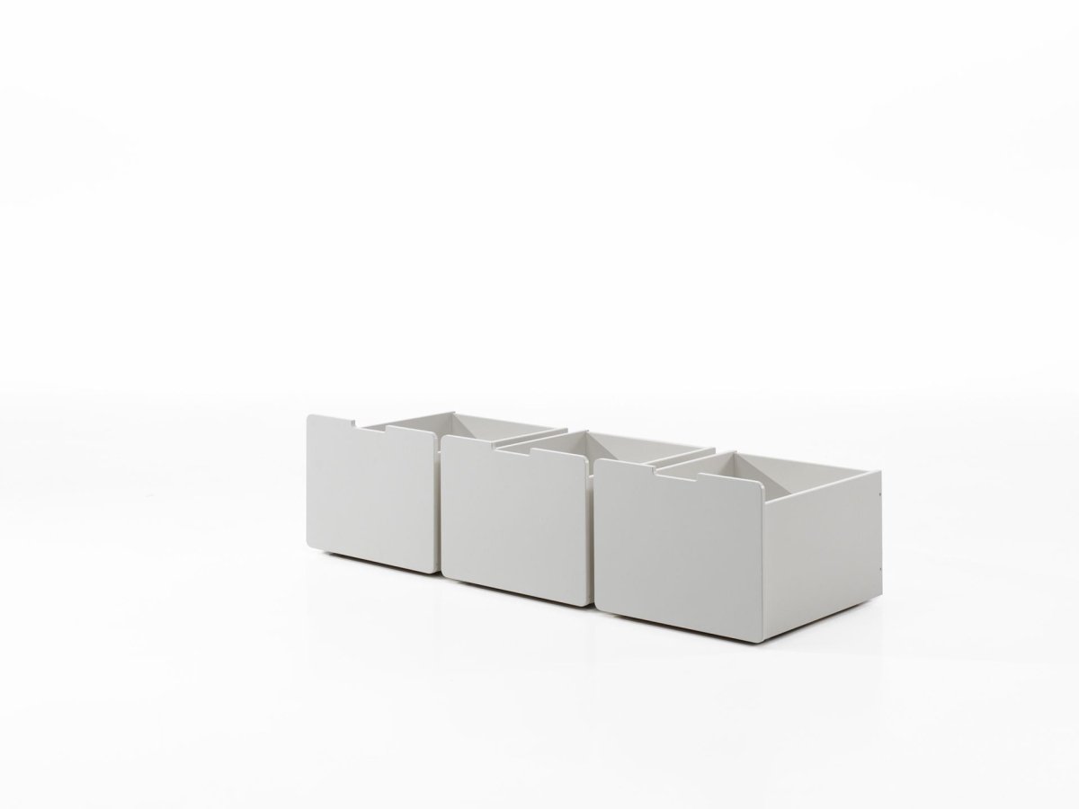 VIPACK-Lit Mi-Hauteur (H 85cm) PINO Avec Échelle 90 x 200 cm Blanc