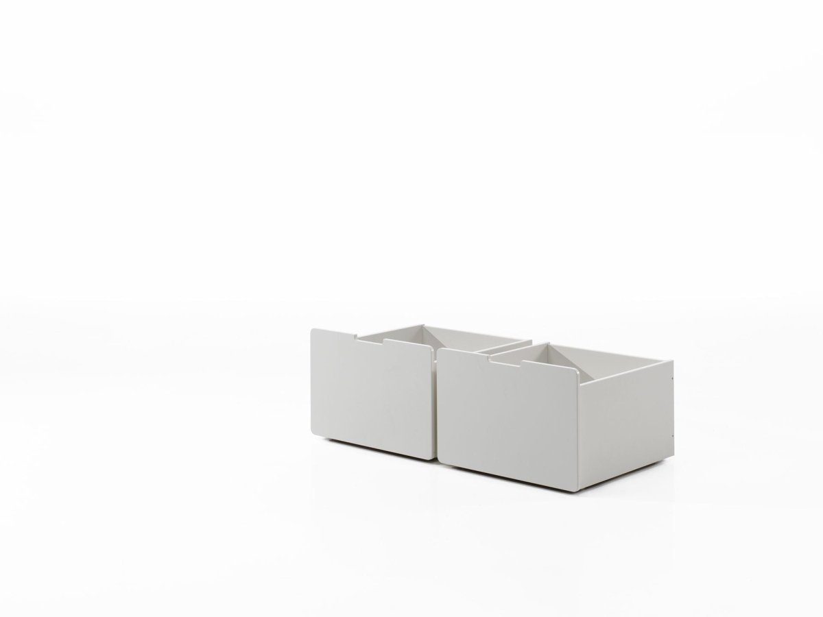 VIPACK-Lit Mi-Hauteur (H 85cm) PINO Avec Toboggan 90 x 200 cm Blanc