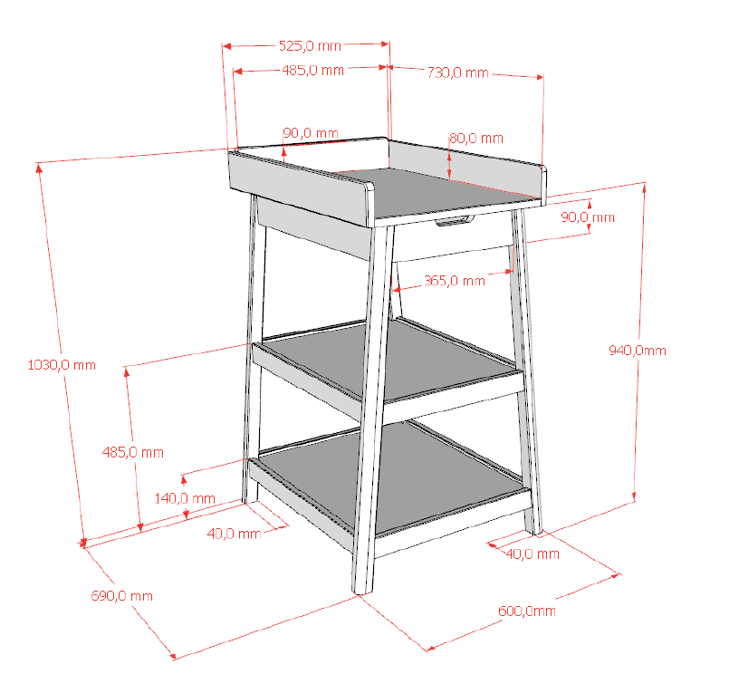 VIPACK-Table À Langer Woods – En Chêne