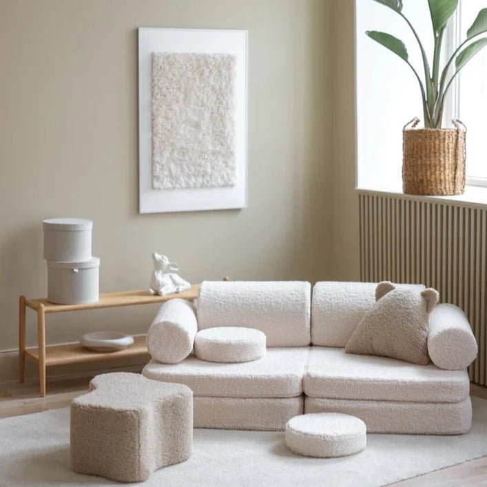WIGIWAMA-Canapé Modulable Settee - Blanc Cassé