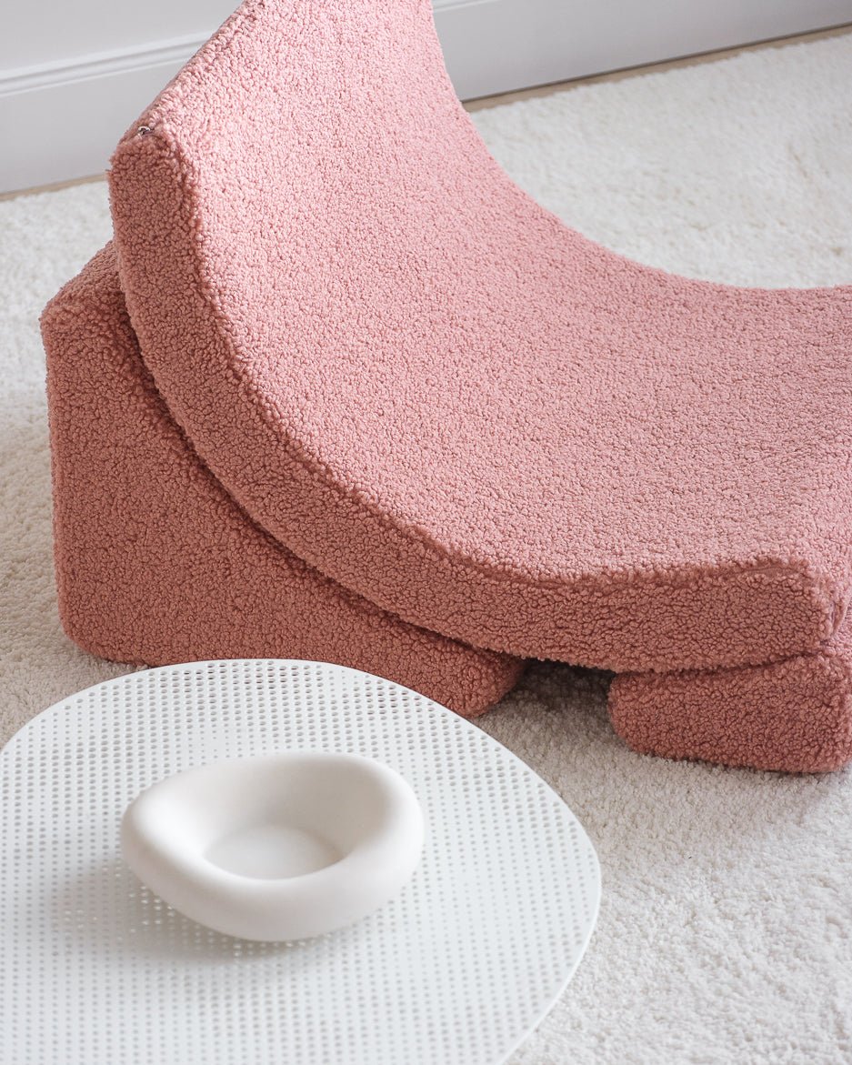WIGIWAMA-Chaise Lune Molletonné - Rose Goyave
