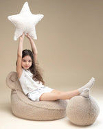 WIGIWAMA-Coussin Boule Molletonné - Biscuit