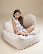 WIGIWAMA-Coussin Boule Molletonné - Biscuit