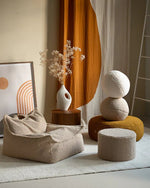 WIGIWAMA-Coussin Boule Molletonné - Biscuit