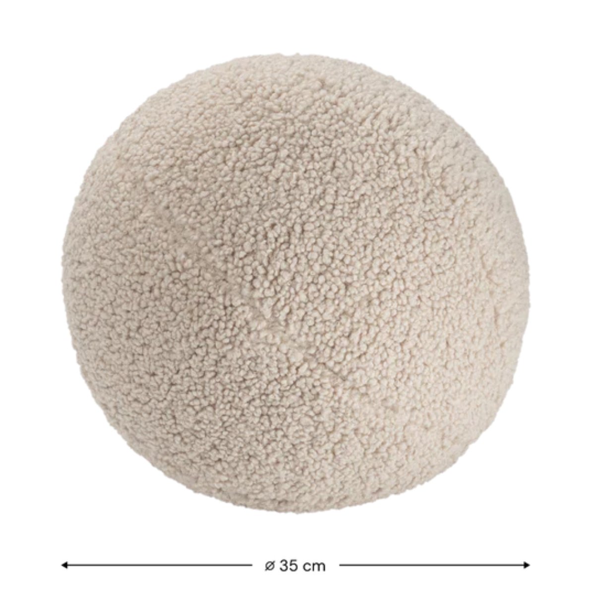 WIGIWAMA-Coussin Boule Molletonné - Biscuit
