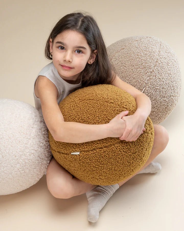 WIGIWAMA-Coussin Boule Molletonné - Blanc Crème
