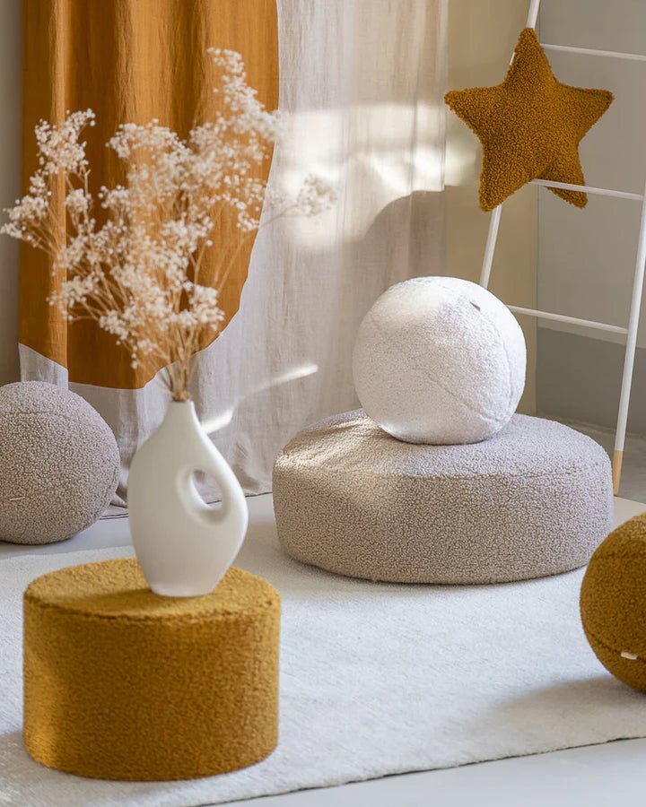 WIGIWAMA-Coussin Boule Molletonné - Blanc Crème
