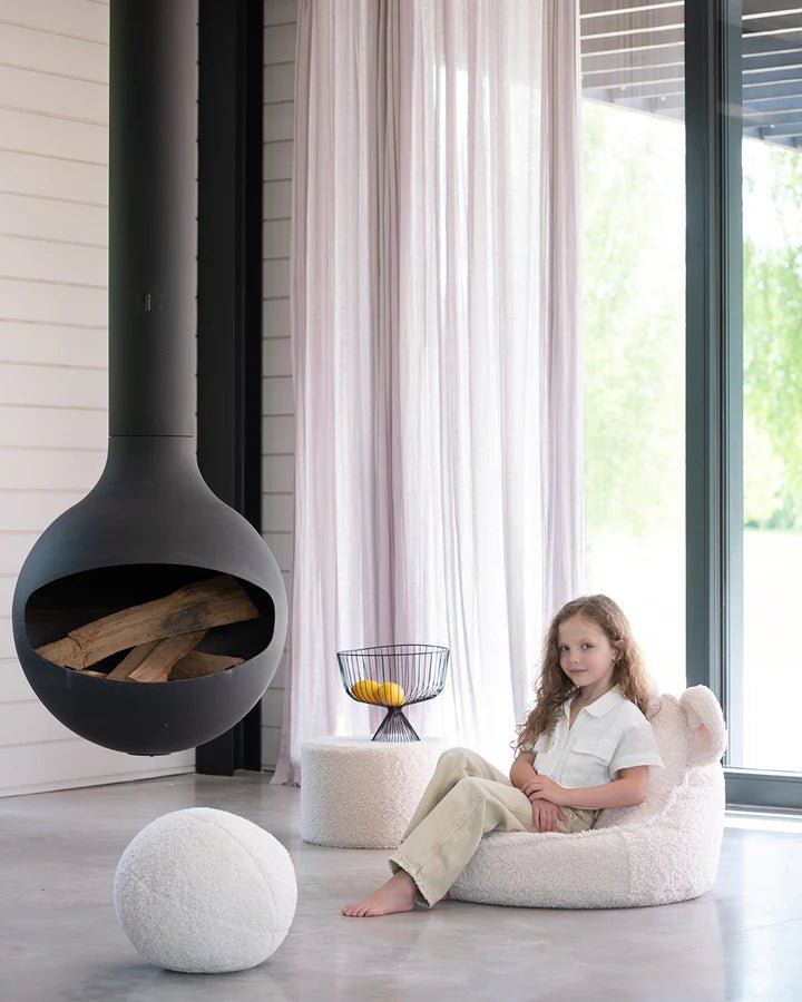 WIGIWAMA-Coussin Boule Molletonné - Blanc Crème