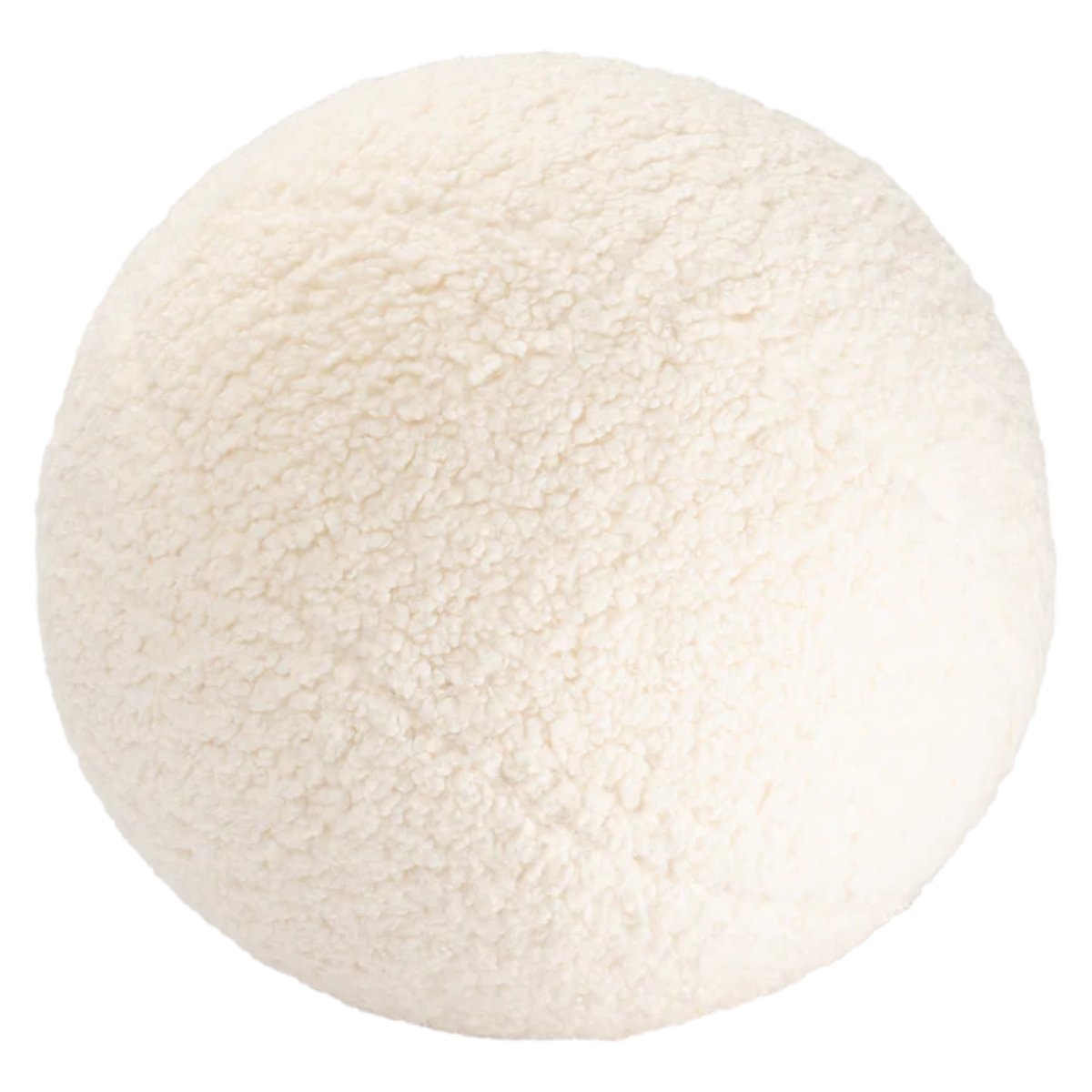 WIGIWAMA-Coussin Boule Molletonné - Blanc Crème