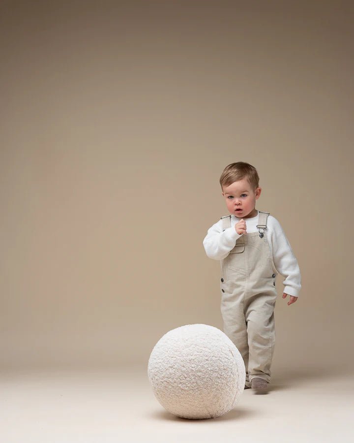 WIGIWAMA-Coussin Boule Molletonné - Blanc Crème