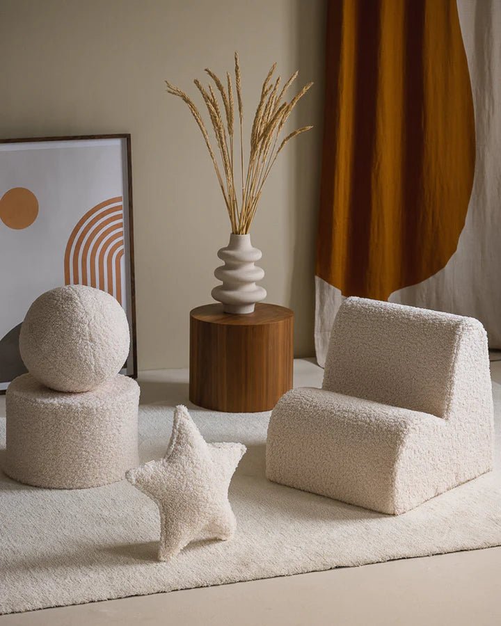 WIGIWAMA-Coussin Boule Molletonné - Blanc Crème