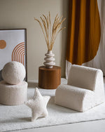 WIGIWAMA-Coussin Boule Molletonné - Blanc Crème
