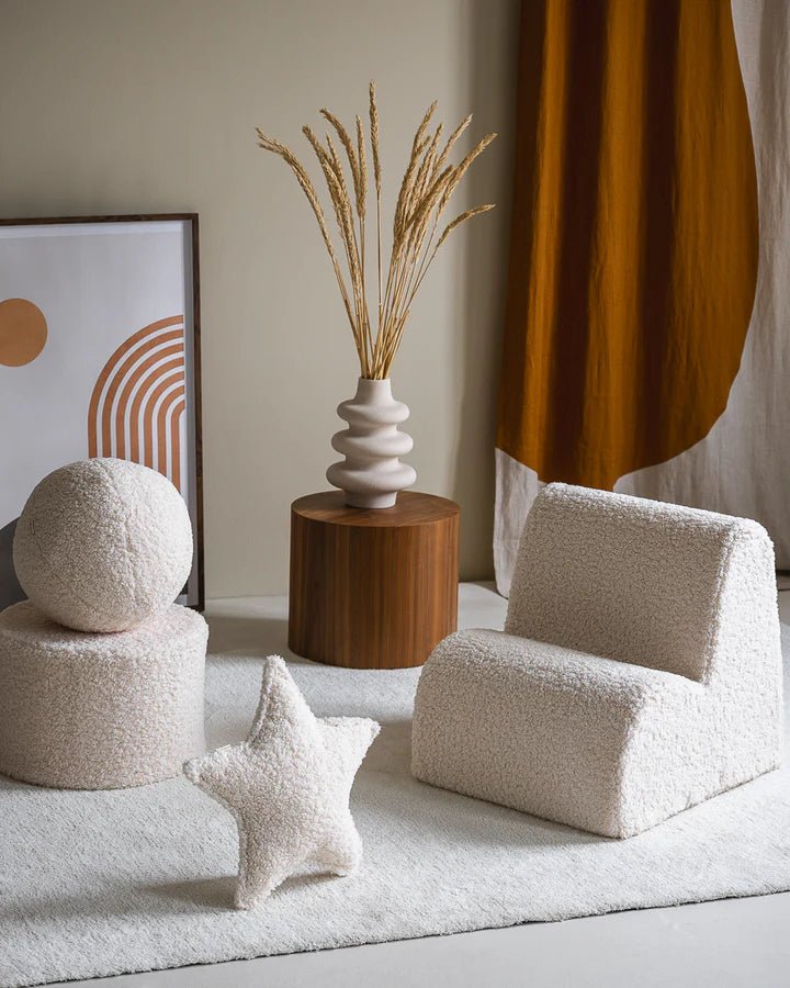 WIGIWAMA-Coussin Boule Molletonné - Blanc Crème